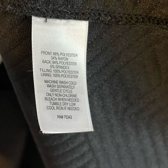 Adrienne Vittadini Cap Sleeve Textured Fit & Flare Dress in Black | SZ 6 - Picture 7 of 9